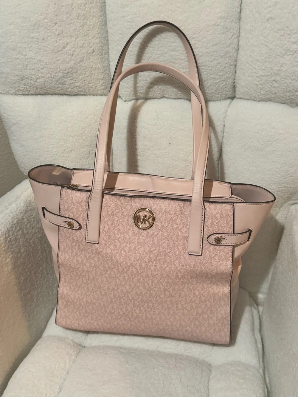 Michael Kors Carmen Large North South Zip Tote (blush pink) - Picture 3 of 13